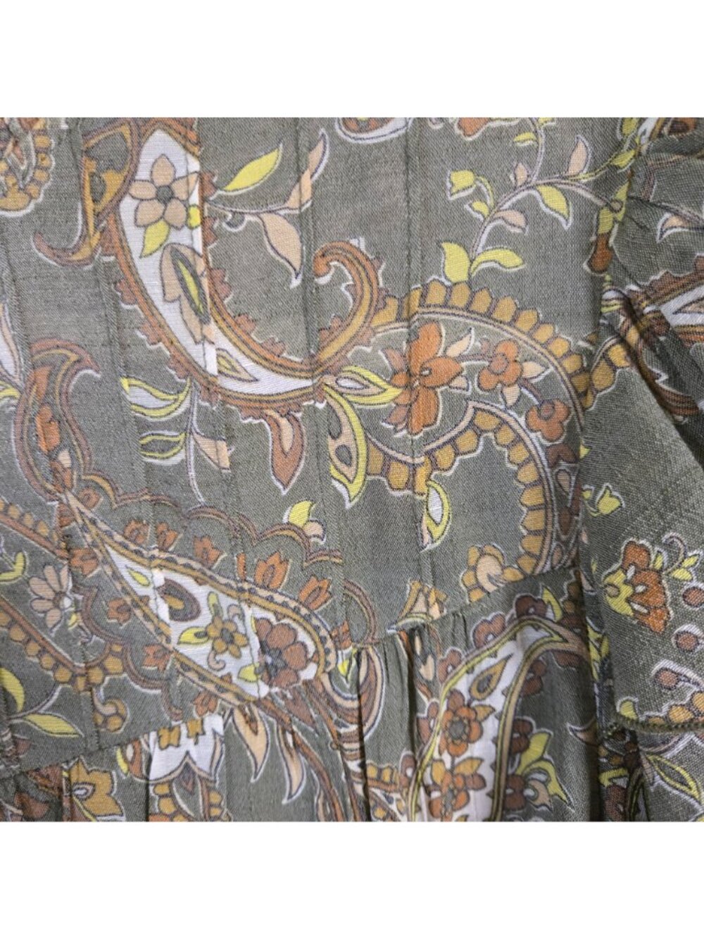 Nanette Lepore NWT Prairie Sage Paisley Print High Ruffle Collar Blouse Size XL - Picture 6 of 9